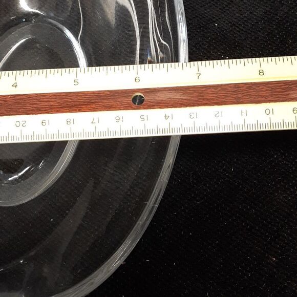 Vtg. Duncan Miller MCM clear glass Swan towel floral trinket bowl - Picture 5 of 14